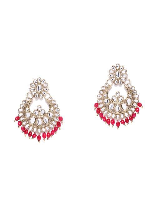red brass chandellier earring - 16520193 - Standard Image - 1