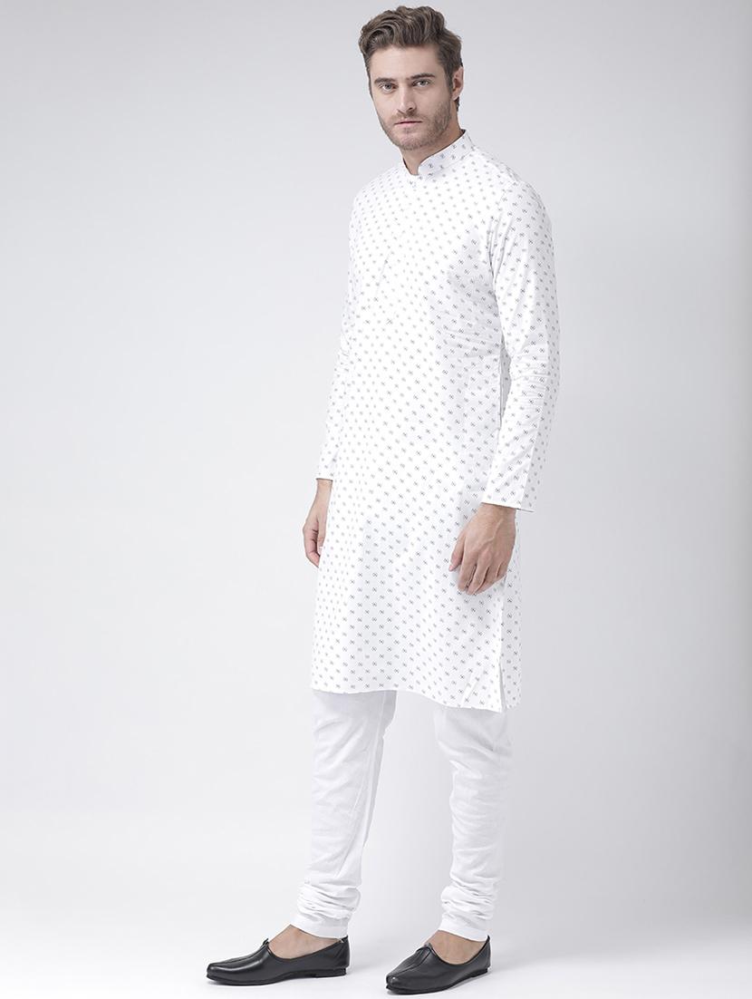 white linen kurta pyjama set - 16520707 - Zoom Image - 4
