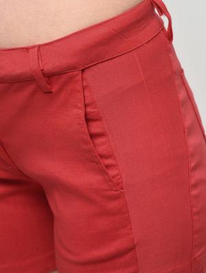 mid rise solid shorts - 16523839 - Standard Image - 4
