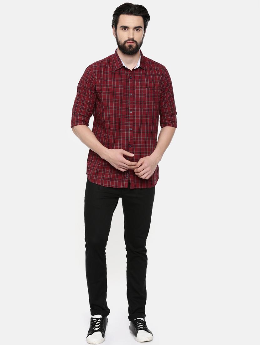 red checkered casual shirt - 16523937 - Zoom Image - 4