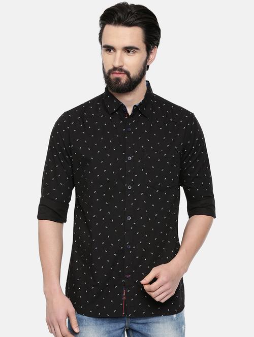 black printed casual shirt - 16523951 - Standard Image - 1