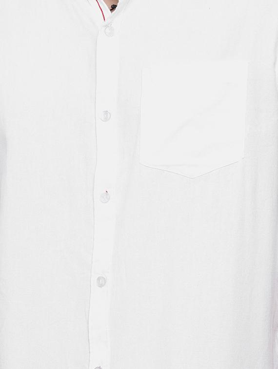 white solid casual shirt - 16523975 - Zoom Image - 4