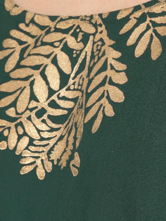 front overlap foil print detail maxi dress - 16524151 - Zoom Image - 4