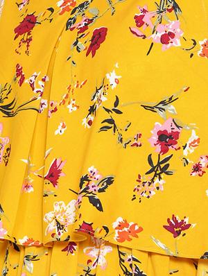 ruffle detail floral maxi dress - 16524154 - Standard Image - 4