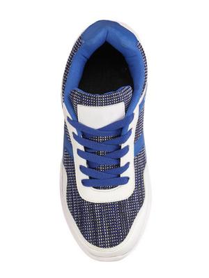 koxko blue fabric lace up sport shoes - 16524392 - Standard Image - 4