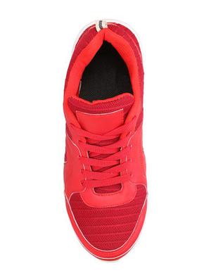 koxko red fabric lace up sport shoes - 16524408 - Standard Image - 4