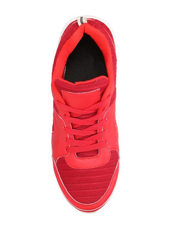 koxko red fabric lace up sport shoes - 16524408 - Zoom Image - 4