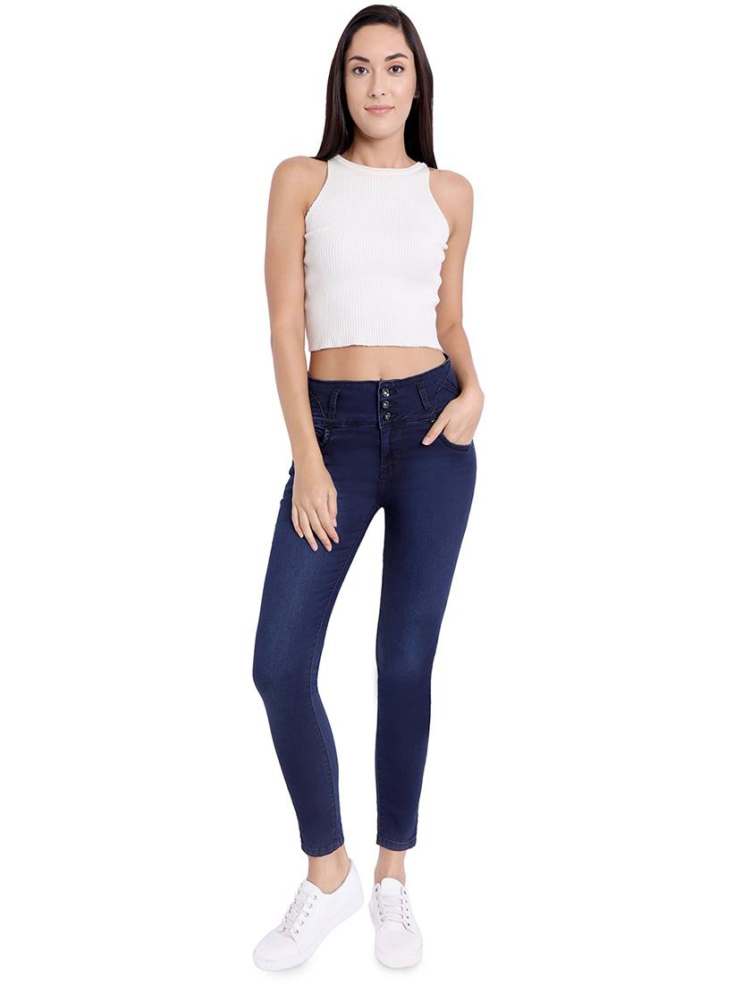 button detail high rise jeans - 16524941 - Zoom Image - 4