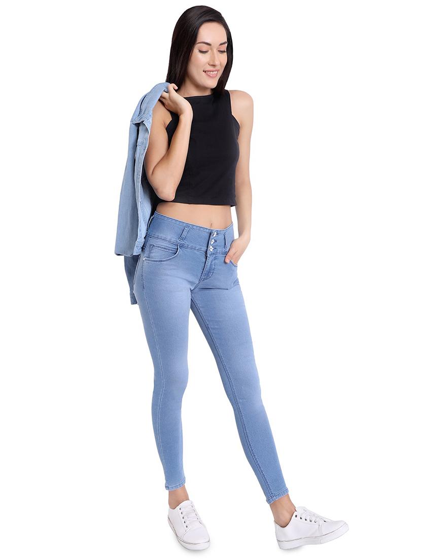 button detail high rise jeans - 16524943 - Zoom Image - 4