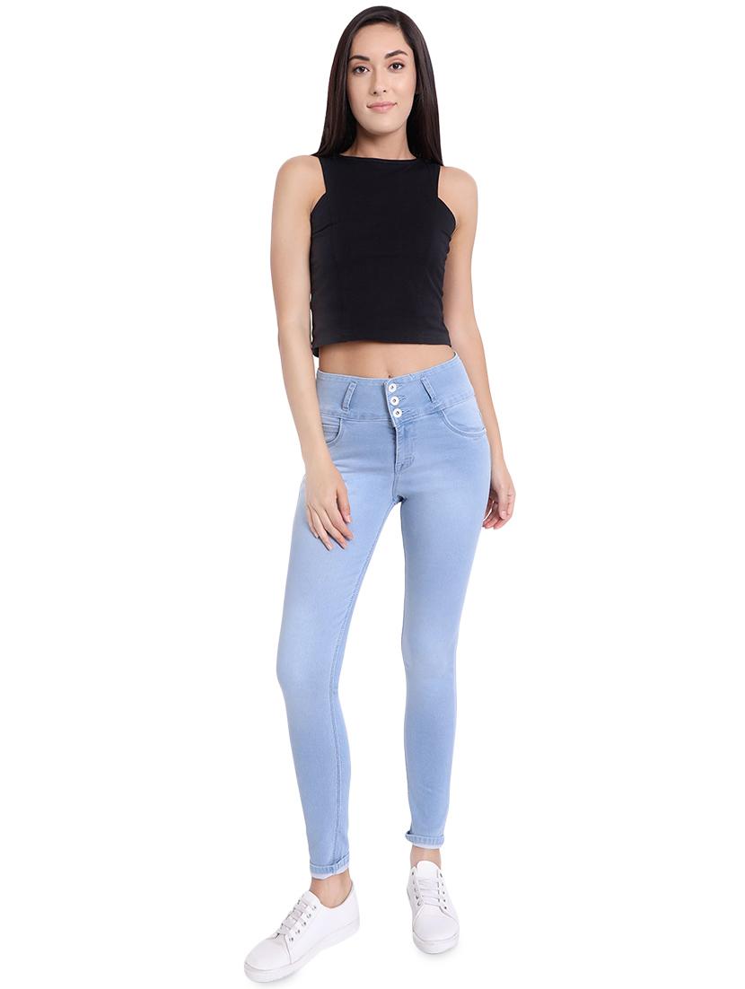 button detail high rise jeans - 16524944 - Zoom Image - 4