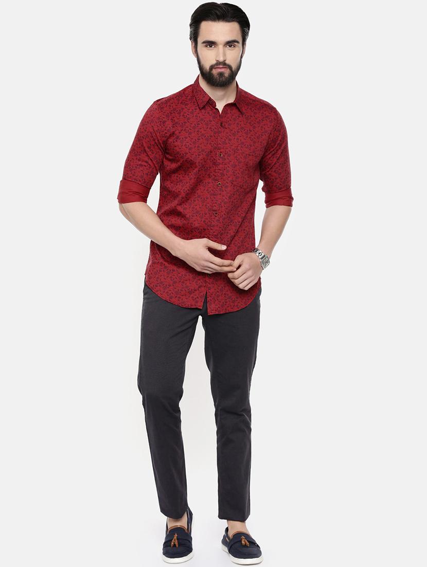 red floral print casual shirt - 16525643 - Zoom Image - 4