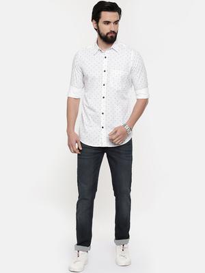 white printed casual shirt - 16525661 - Standard Image - 4