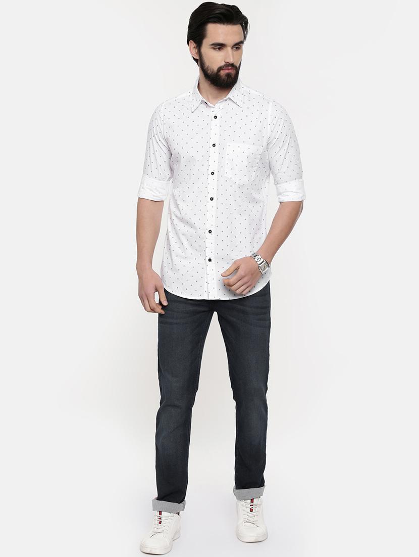white printed casual shirt - 16525661 - Zoom Image - 4