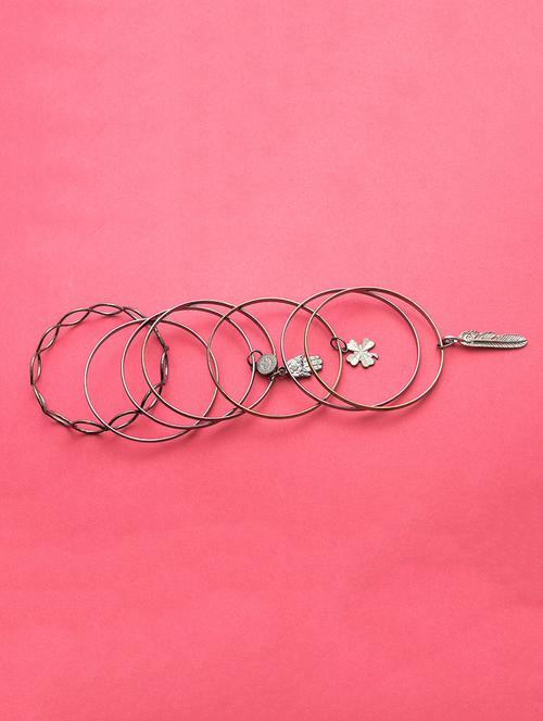 silver metal bangle - 16525770 - Standard Image - 1