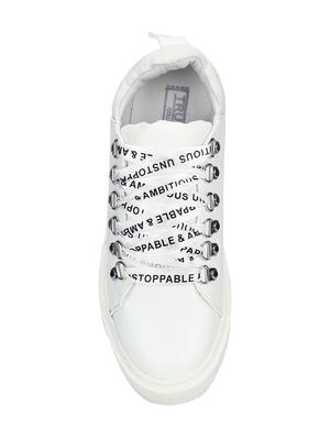 white lace-up sneakers - 16525922 - Standard Image - 4