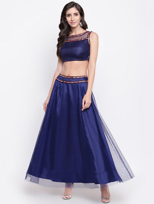 solid flared lehenga - 16526256 - Standard Image - 1