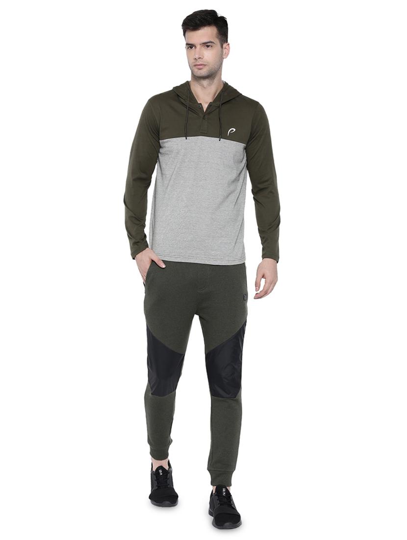green color block hooded t-shirt - 16526691 - Zoom Image - 4