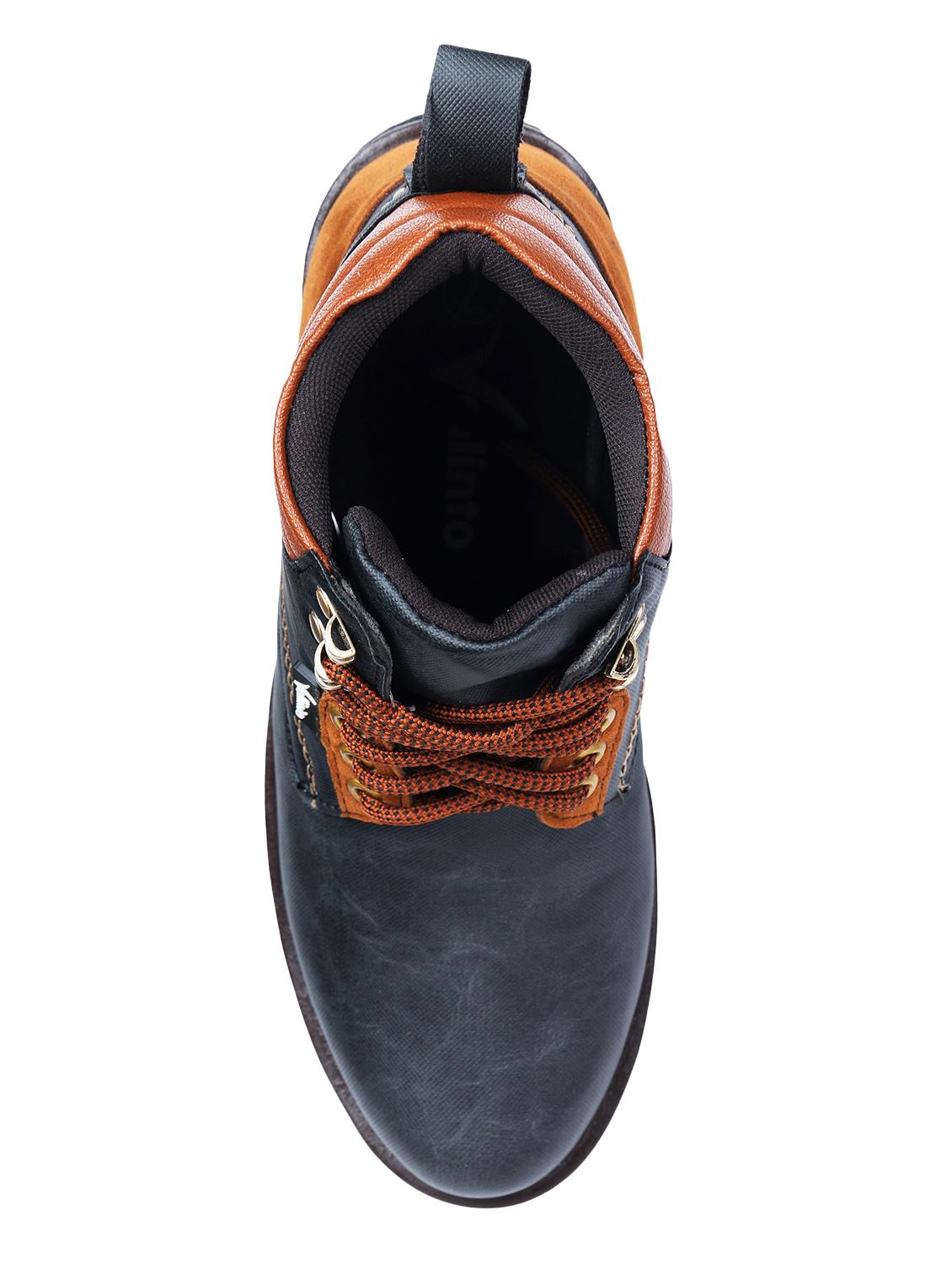 vellinto blue leatherette high ankle boots - 16527138 - Zoom Image - 4