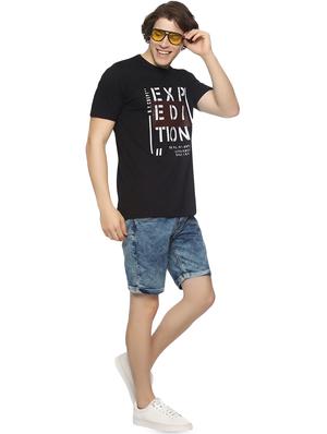 black typographic chest print t-shirt - 16527394 - Standard Image - 4