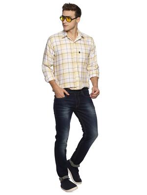 yellow checkered casual shirt - 16527494 - Standard Image - 4