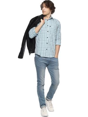 blue checkered casual shirt - 16527506 - Standard Image - 4