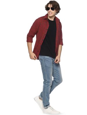 red checkered casual shirt - 16527514 - Standard Image - 4