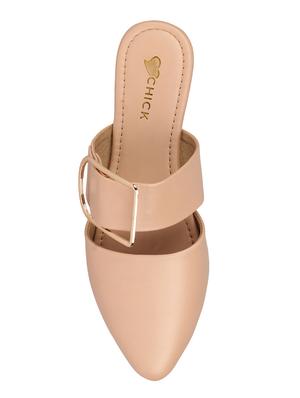 save more nude leatherette slipon mules - 16527909 - Standard Image - 4