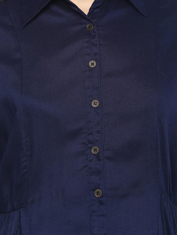 solid a-line kurta - 16528588 - Zoom Image - 4