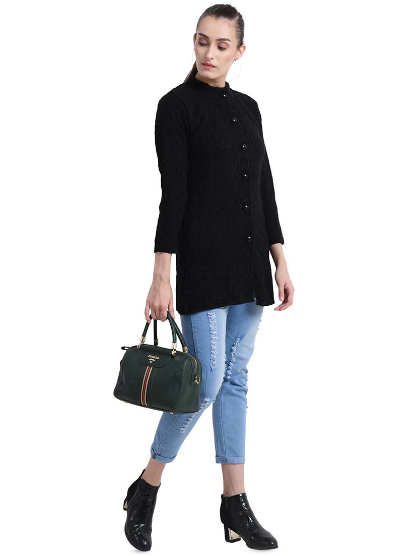 mandarin neck pocket detail cardigan - 16528706 - Zoom Image - 4