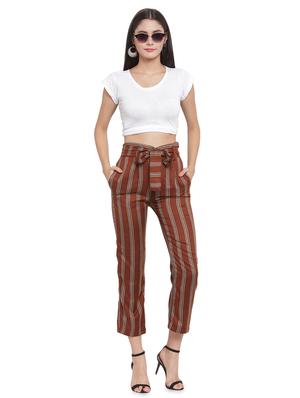 tie knot striped flat front trouser - 16528754 - Standard Image - 4