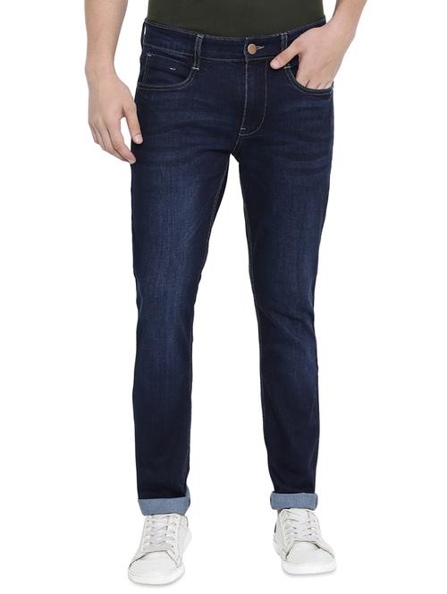 dark blue light washed denim jeans - 16528810 - Standard Image - 1