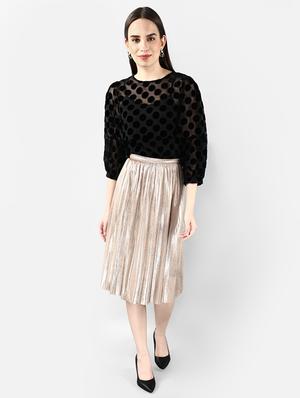 accordion pleated metallic skirt - 16528962 - Standard Image - 4