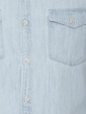light blue solid casual shirt - 16529309 - Standard Image - 4