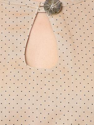 keyhole neck belted a-line dress - 16529547 - Standard Image - 4