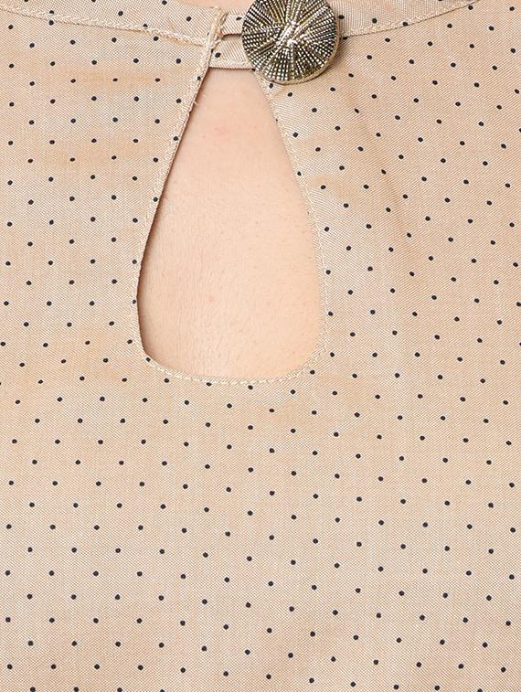 keyhole neck belted a-line dress - 16529547 - Zoom Image - 4