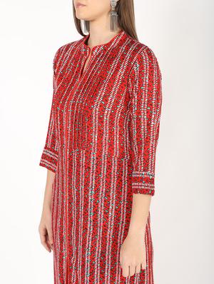 printed straight kurta - 16529643 - Standard Image - 4