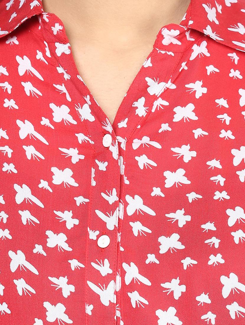 long sleeved butterfly print shirt - 16529829 - Zoom Image - 4