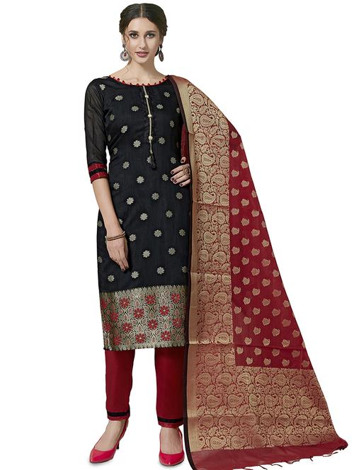 straight pant suits unstitched suit - 16530416 - Standard Image - 1
