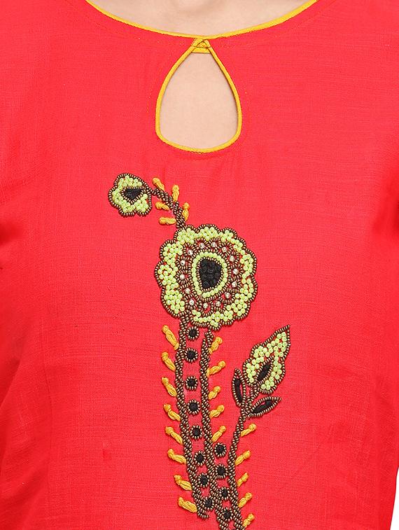 embellished churidaar unstitched suit - 16530452 - Zoom Image - 4