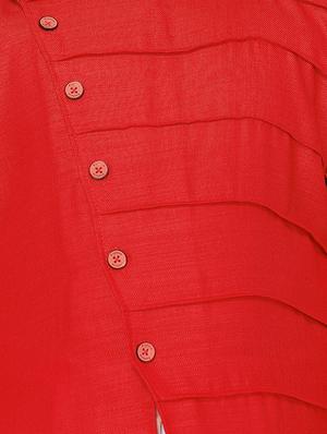 red cotton kurta pyjama set - 16530660 - Standard Image - 4
