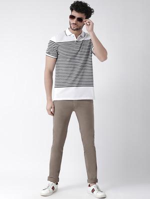 white striped polo t-shirt - 16530826 - Standard Image - 4