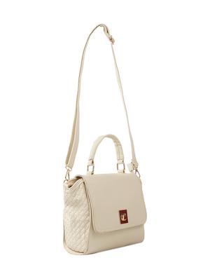 white leatherette (pu) regular satchel - 16531190 - Standard Image - 4