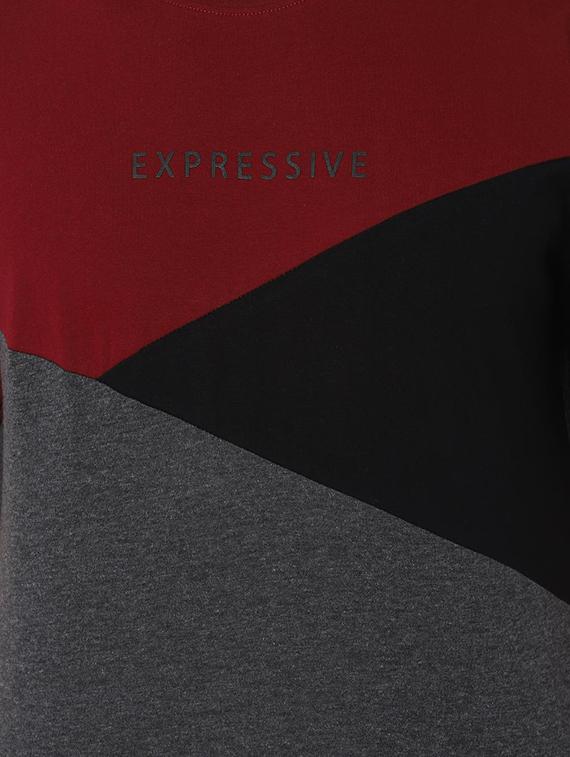 grey color block t-shirt - 16531276 - Zoom Image - 4
