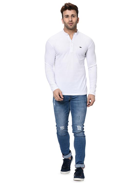 white solid t-shirt - 16534091 - Zoom Image - 4