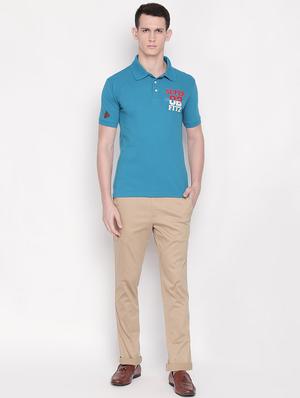 beige solid chinos - 16534737 - Standard Image - 4