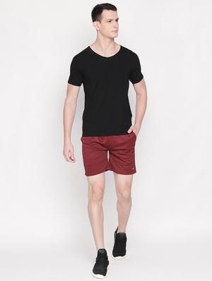 maroon solid shorts - 16534883 - Standard Image - 4
