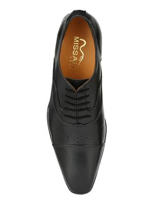 missali shoes black leather lace-up oxfords - 16535713 - Standard Image - 4