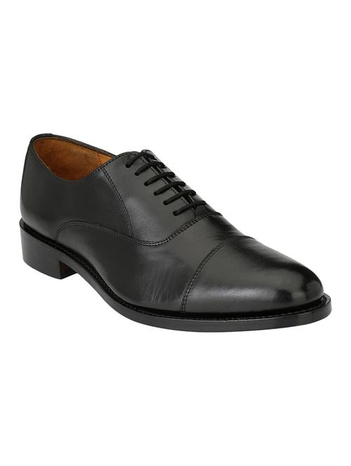 missali shoes black leather lace-up oxfords - 16535731 - Standard Image - 1