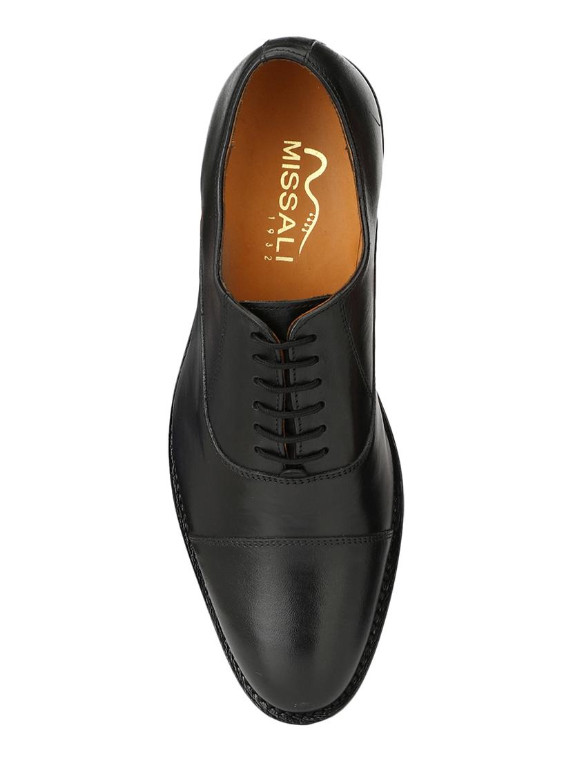 missali shoes black leather lace-up oxfords - 16535731 - Zoom Image - 4