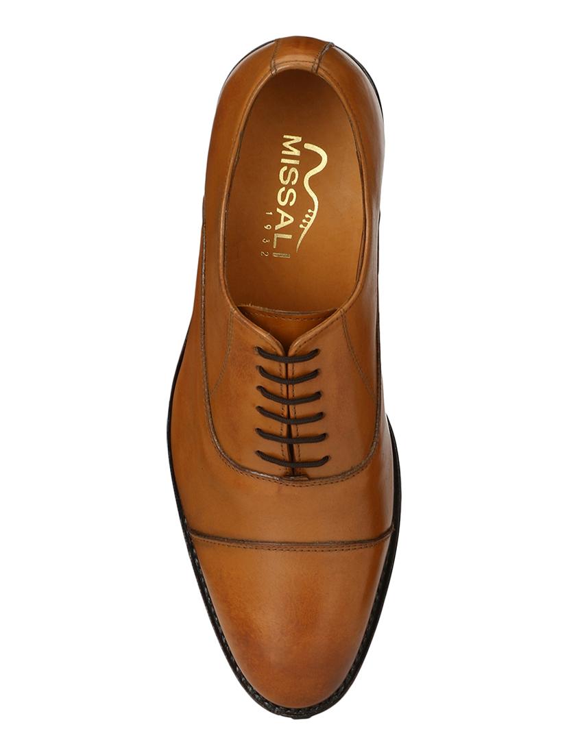 missali shoes tan leather lace-up oxfords - 16535732 - Zoom Image - 4